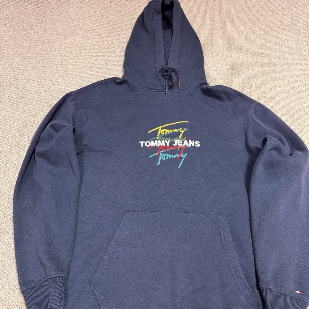Tommy Hilfiger Hoodie Blue Long Sleeve Pullover Men’s Size Small - Picture 6 of 12